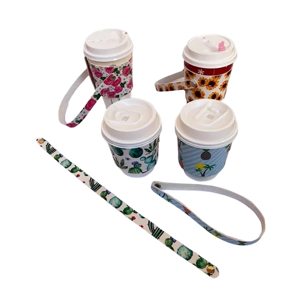 PU leather beverage holder with adjustable pressure button, for capacity 10oz... from ASI 37218 Athena Promo (tm)