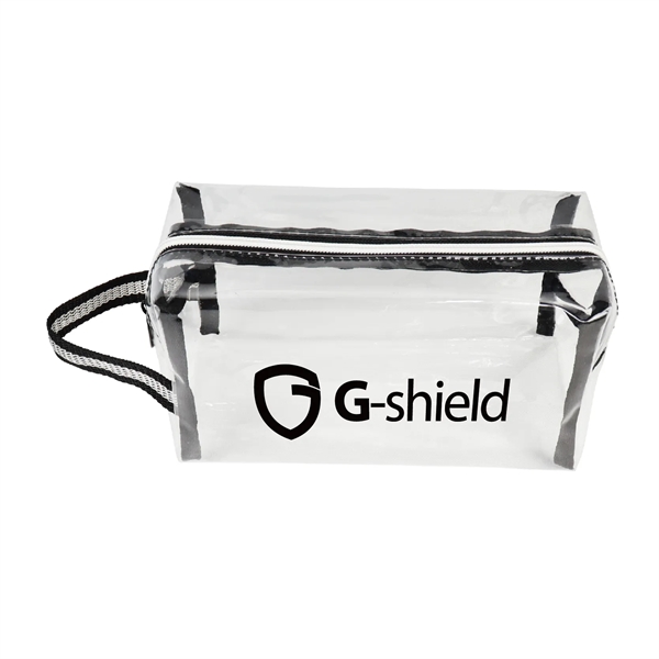 Clear Toiletry Bag. Material: 25C TPU, 600D Polyester Eco Friendly, Recyclable,... from ASI 36558 Aprons, Etc.