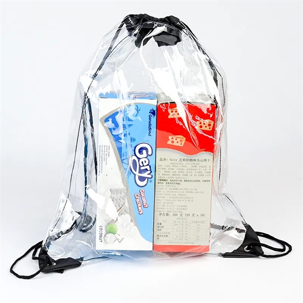 Clear Drawstring Bag. Material: 25C TPU, 600D Polyester Eco Friendly, Recyclable,... from ASI 36558 Aprons, Etc.
