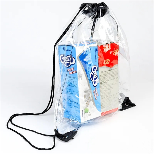 Clear Drawstring Bag. Material: 25C TPU, 600D Polyester Eco Friendly, Recyclable,... from ASI 36558 Aprons, Etc.