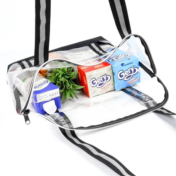 Clear Grocery Tote. Material: 25C TPU, 600D Polyester Eco Friendly, Recyclable,... from ASI 36558 Aprons, Etc.
