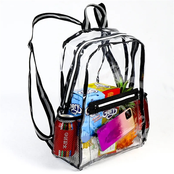 Clear backpack. Material: 25C TPU, 600D Polyester Eco Friendly, Recyclable, Biodegradable,... from ASI 36558 Aprons, Etc.