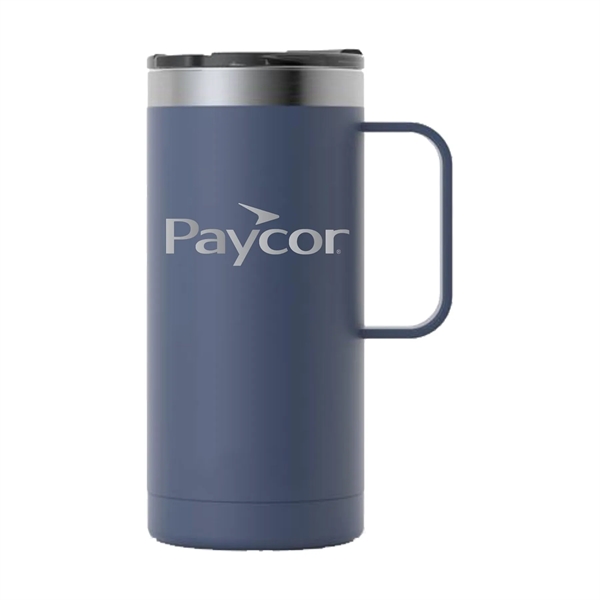RTIC double-wall stainless steel 16 ounce travel mug with flip-top lid... from ASI 74601 Calico