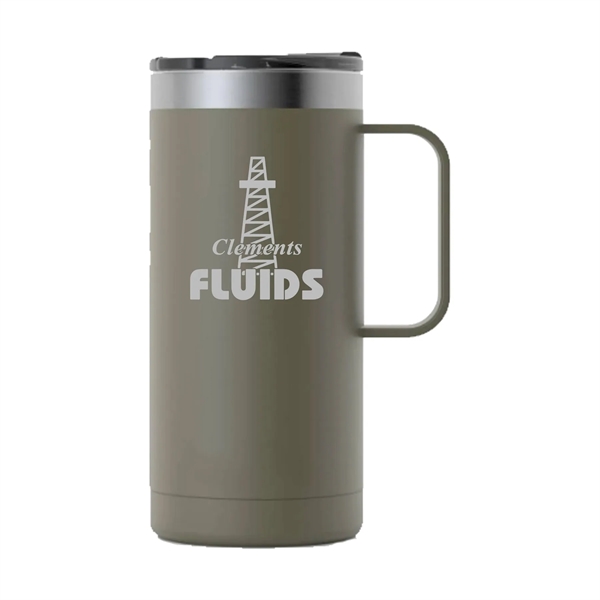 RTIC double-wall stainless steel 16 ounce travel mug with flip-top lid... from ASI 74601 Calico