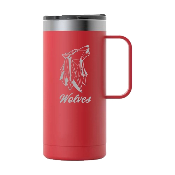 RTIC double-wall stainless steel 16 ounce travel mug with flip-top lid... from ASI 74601 Calico