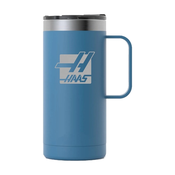 RTIC double-wall stainless steel 16 ounce travel mug with flip-top lid... from ASI 74601 Calico