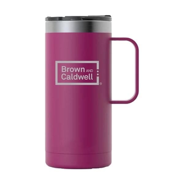 RTIC double-wall stainless steel 16 ounce travel mug with flip-top lid... from ASI 74601 Calico