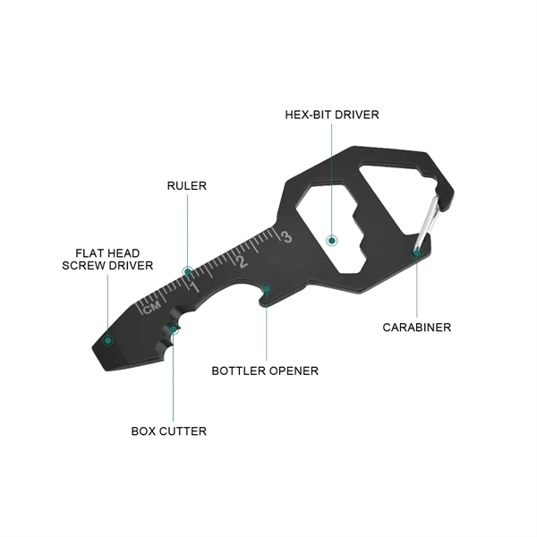 Multifunctional Bottle Opener Keychain... from ASI 31517 Admart Products