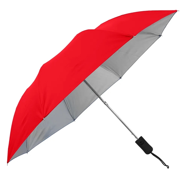 Auto-open UV folding umbrella with UPF50 protection. Measures 15" when folded.... from ASI 89955 StrombergBrand / Stromberg Brand Stromberg