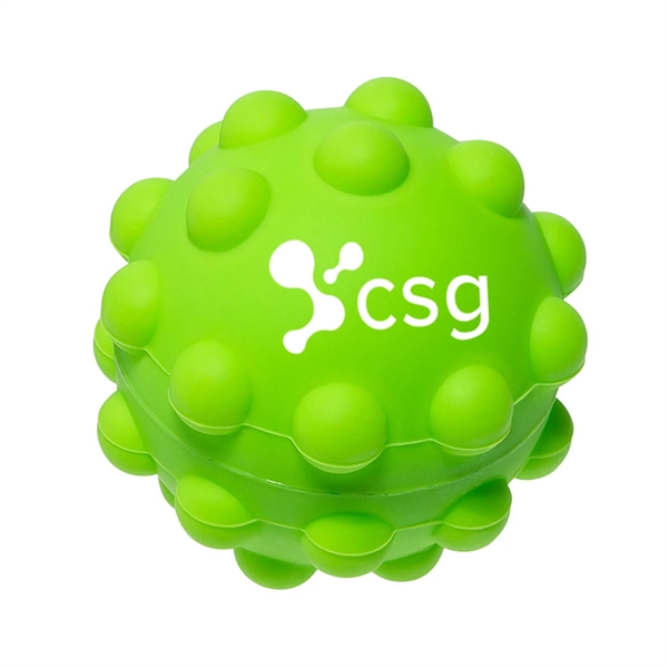 2.5" x 2.5" x 2.5" Push Pop silicone fidget ball with... from ASI 63549 Jornik Manufacturing Corp