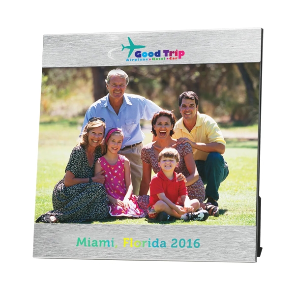 Aluminum photo frame, holds 4 x 6 photo.... from ASI 61125 Hit Promotional Products / Hit®