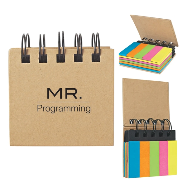 Spiral notebook with sticky notes and flags.... from ASI 61125 Hit Promotional Products / Hit®