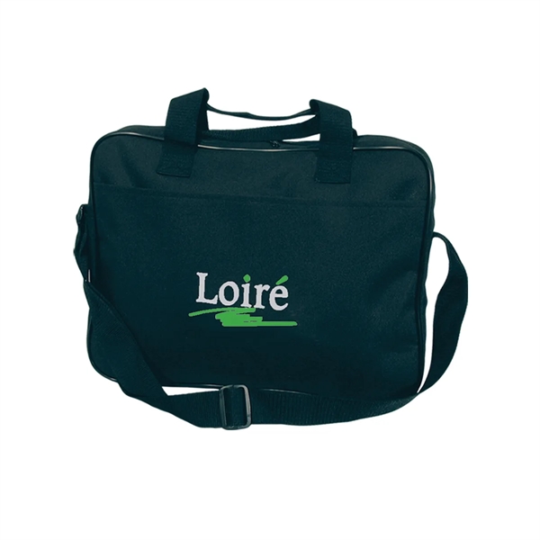 Briefcase with extra strong nylon zippers, made of 600 Denier Polyester.... from ASI 61125 Hit Promotional Products / Hit®