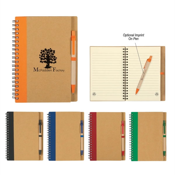 Eco spiral notebook and pen.... from ASI 61125 Hit Promotional Products / Hit®