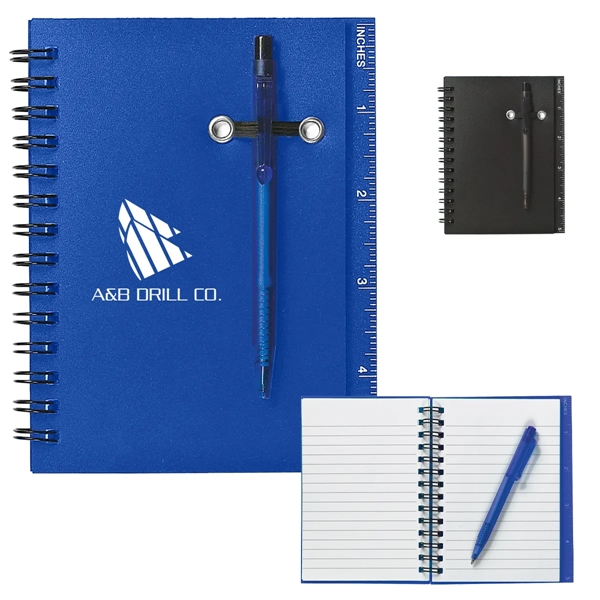 Spiral 50 page lined notebook and pen.... from ASI 61125 Hit Promotional Products / Hit®
