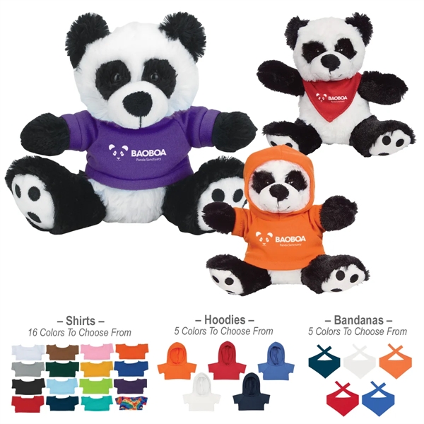 6" Plush Big Paw Panda with Shirt... from ASI 61125 Hit Promotional Products / Hit®