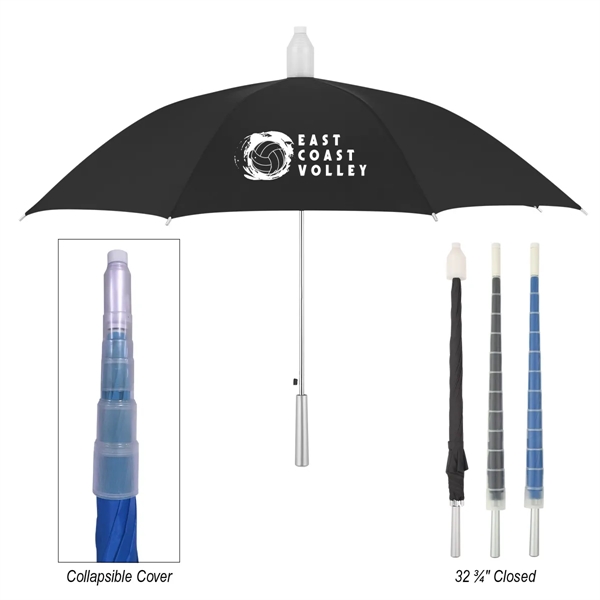 Automatic open umbrella with plastic collapsible cover.... from ASI 61125 Hit Promotional Products / Hit®