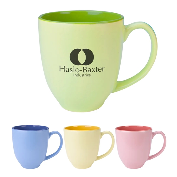 Pastel colored bistro mug that holds up to 14 oz.... from ASI 61125 Hit Promotional Products / Hit®