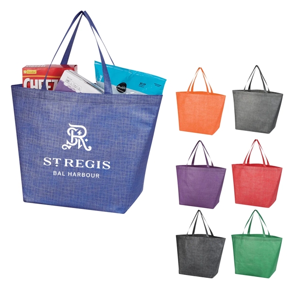 Tote bag made of polypropylene with crosshatched design and 20" handles... from ASI 61125 Hit Promotional Products / Hit®