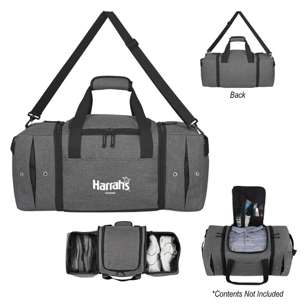 Duffel bag made of polycanvas with side handles, shoulder strap, multiple... from ASI 61125 Hit Promotional Products / Hit®