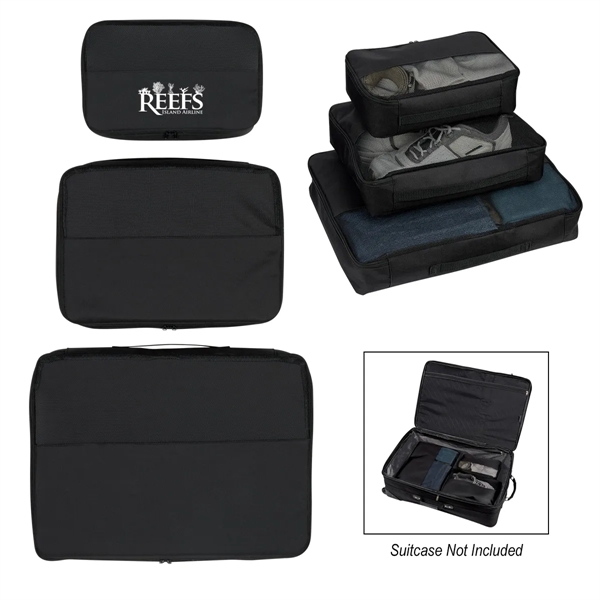 3-in-1 travel bag set with small, medium, and large bags made... from ASI 61125 Hit Promotional Products / Hit®