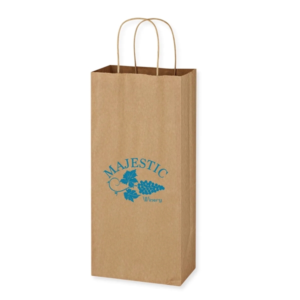 5.25" x 13" Kraft paper brown wine bag with 3 1/2"... from ASI 61125 Hit Promotional Products / Hit®