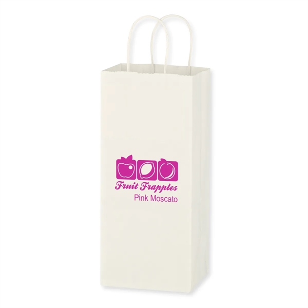 5.25" x 13" Kraft paper white wine bag with 3 1/2"... from ASI 61125 Hit Promotional Products / Hit®