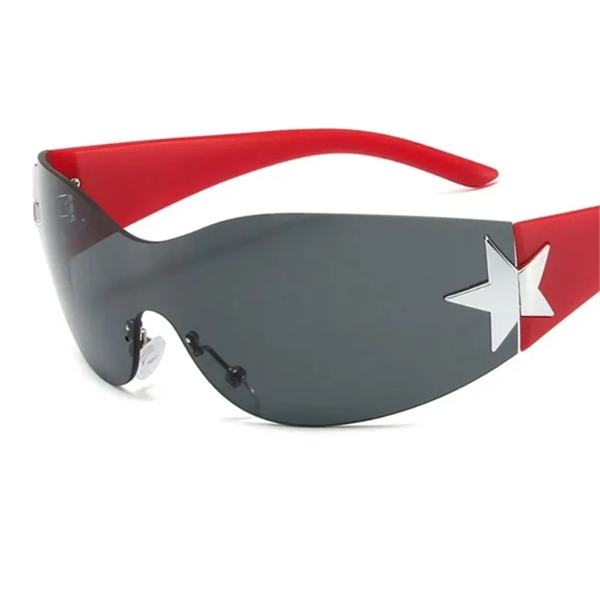 UV400 fashion rimless sunglasses + 1 color silkscreen imprint on 1... from ASI 37218 Athena Promo (tm)