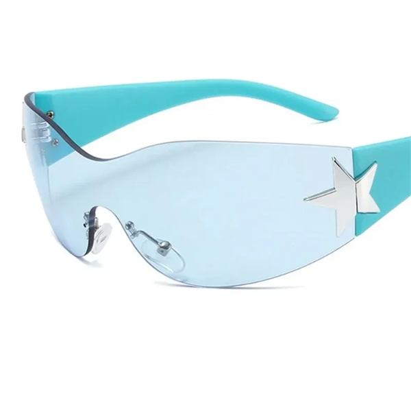 UV400 fashion rimless sunglasses + 1 color silkscreen imprint on 1... from ASI 37218 Athena Promo (tm)