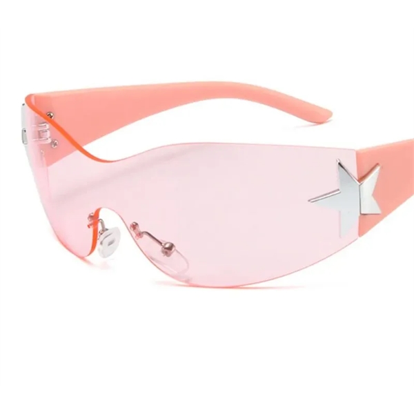 UV400 fashion rimless sunglasses + 1 color silkscreen imprint on 1... from ASI 37218 Athena Promo (tm)