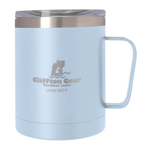 12 oz. double wall stainless steel mug with a powder coated... from ASI 61125 Hit Promotional Products / Hit®