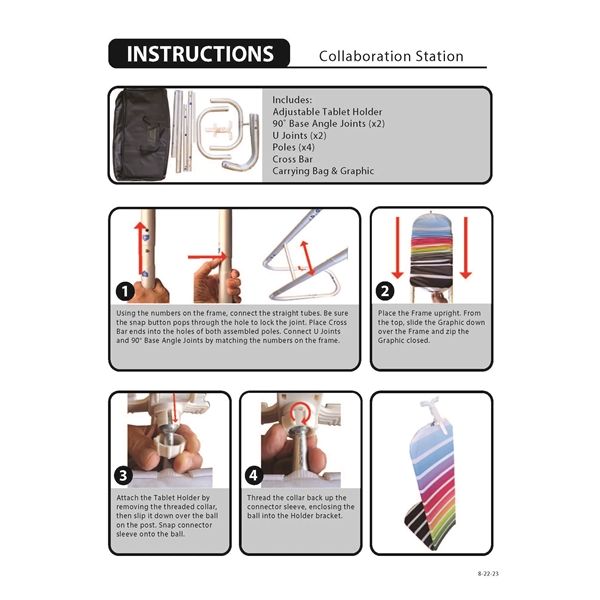 50" H x 15" W x 22" D Display and tablet... from ASI 80228 Quinn