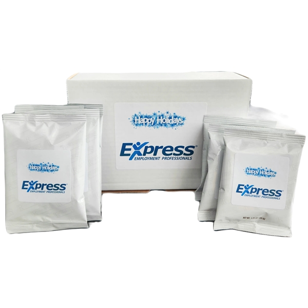 Large white gift box with four Tea Samplers and four packets... from ASI 82351 Richard's Gourmet Coffee Co / Richard's (R) Gourmet Coffee