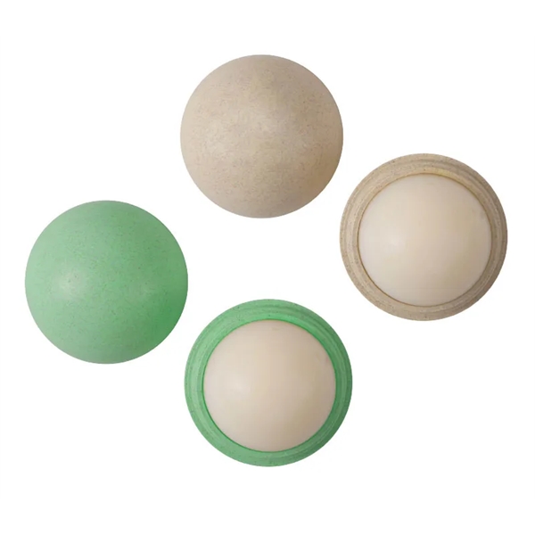 Wheat straw all natural lip balm ball moisturizer plus free 1... from ASI 37218 Athena Promo (tm)