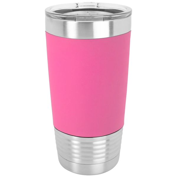 Laser-engraved insulated 20 oz. tumbler with Silicone Grip... from ASI 45795 Colorguppy Printing