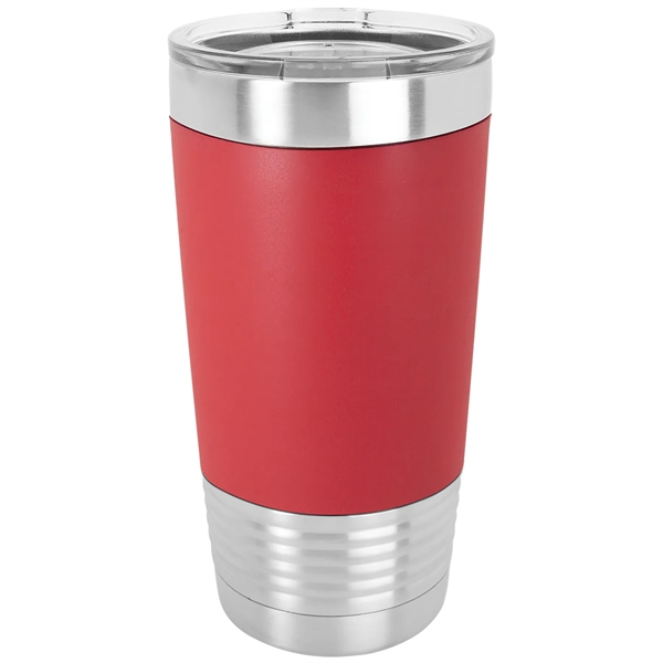 Laser-engraved insulated 20 oz. tumbler with Silicone Grip... from ASI 45795 Colorguppy Printing