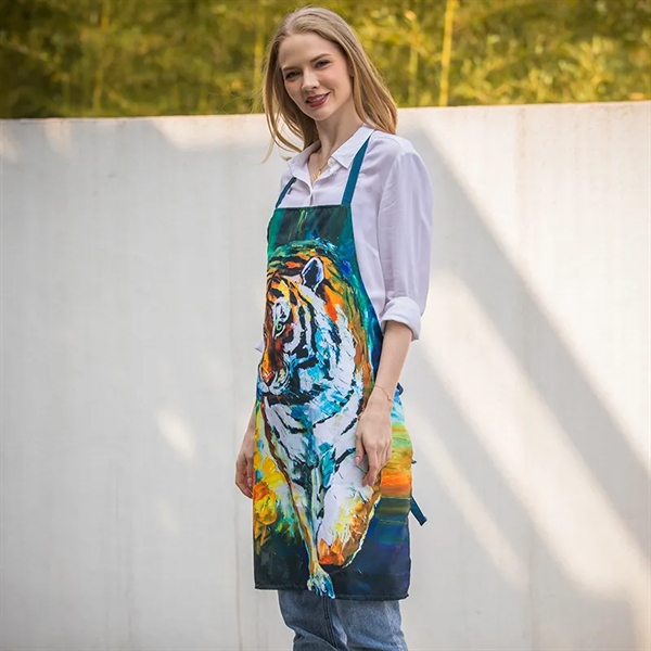 Dye Sublimated, 22.5"w x 30.7"L apron. Adjustable Neck Strap, 36" Waist... from ASI 36558 Aprons, Etc.