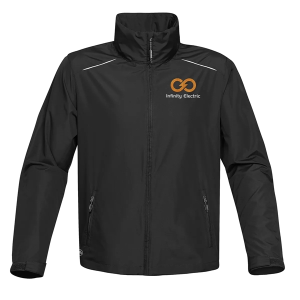 Men's jacket with an adjustable hood and cuffs, back mesh-lined vent,... from ASI 61125 Hit Promotional Products / Hit®