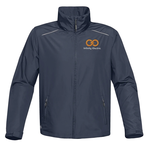 Men's jacket with an adjustable hood and cuffs, back mesh-lined vent,... from ASI 61125 Hit Promotional Products / Hit®