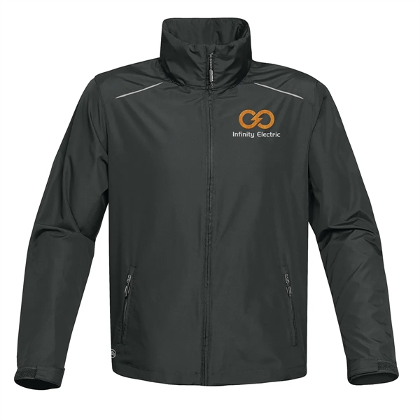 Men's jacket with an adjustable hood and cuffs, back mesh-lined vent,... from ASI 61125 Hit Promotional Products / Hit®