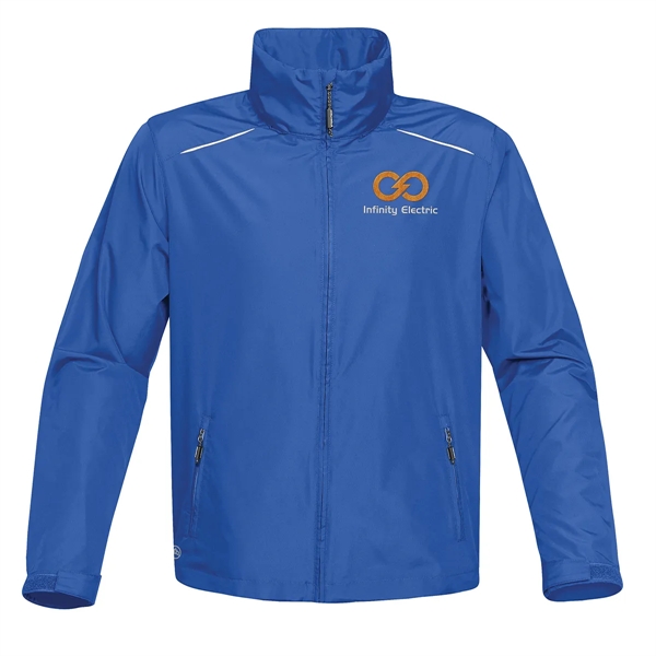 Men's jacket with an adjustable hood and cuffs, back mesh-lined vent,... from ASI 61125 Hit Promotional Products / Hit®