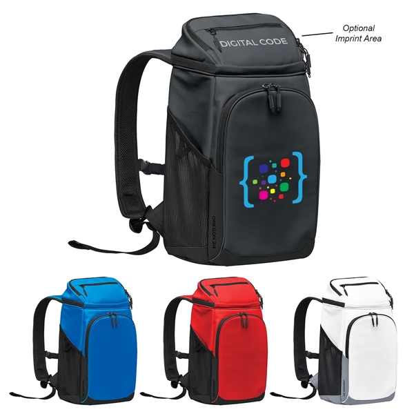 7.5" x 19" x 10" cooler backpack with a main zippered... from ASI 61125 Hit Promotional Products / Hit®