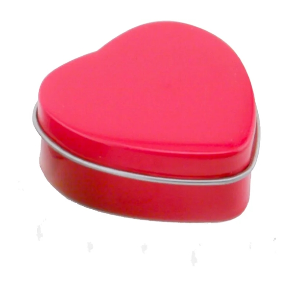 Small heart shaped mint tin, 0.46 oz. containing 13grams / 65... from ASI 37218 Athena Promo (tm)