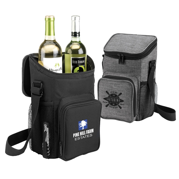 Rendezvous Wine Caddy Cooler with insulated compartment, zippered front pocket, and... from ASI 86565 Seville Gear