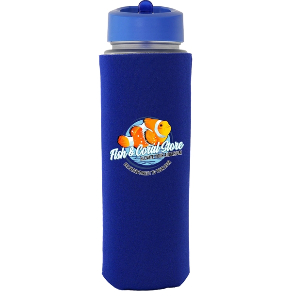 Pop Up 22 oz. Frosted Glass Sleeve Bottle... from ASI 30208 A P Specialties / AP Specialties
