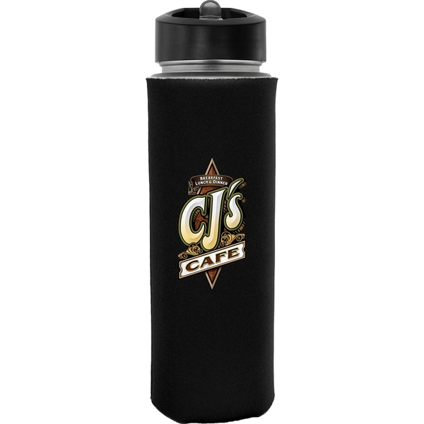 Pop Up 22 oz. Frosted Glass Sleeve Bottle... from ASI 30208 A P Specialties / AP Specialties