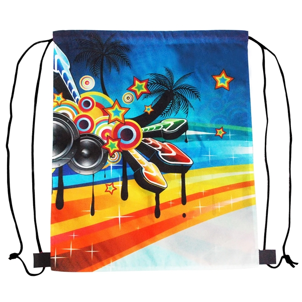 Durable 210D polyester drawstring bag. Secure and stylish with a full-color... from ASI 61966 HPG / BCG Creations HPG Gold