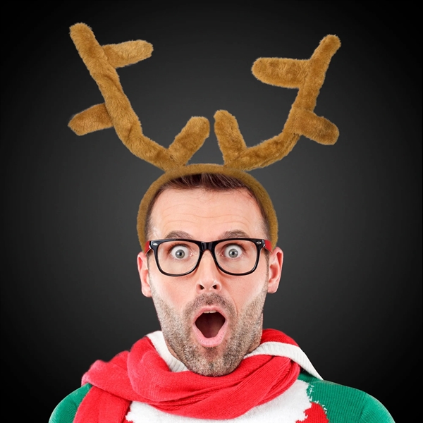 Brown plush reindeer antlers.... from ASI 42016 Brighter Promotions Inc / Chemical Light™