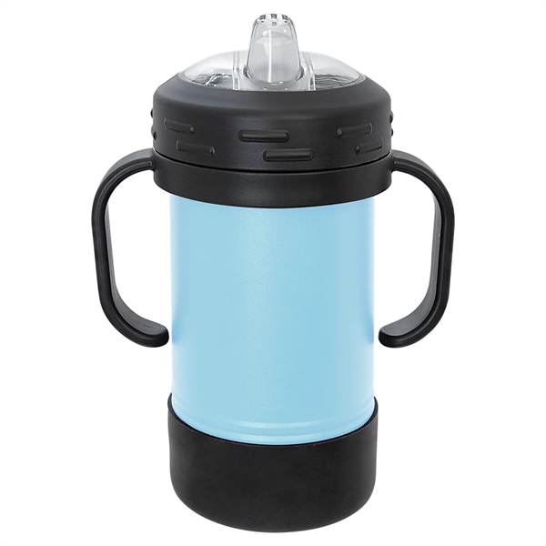 Laser-engraved insulated 10 oz. sippy cup with removable handles... from ASI 45795 Colorguppy Printing