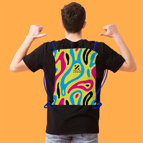 Super Drawstring Backpack - Full Color + High Quality Promo Bag... from ASI 67557 LimeLight Ent